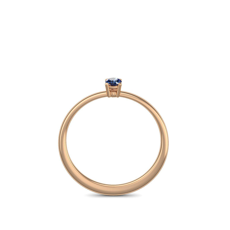 Verlobungsring Rosegold Saphir