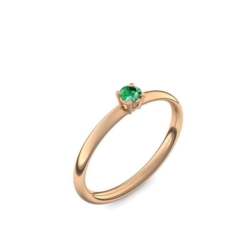 Verlobungsring Rosegold Smaragd