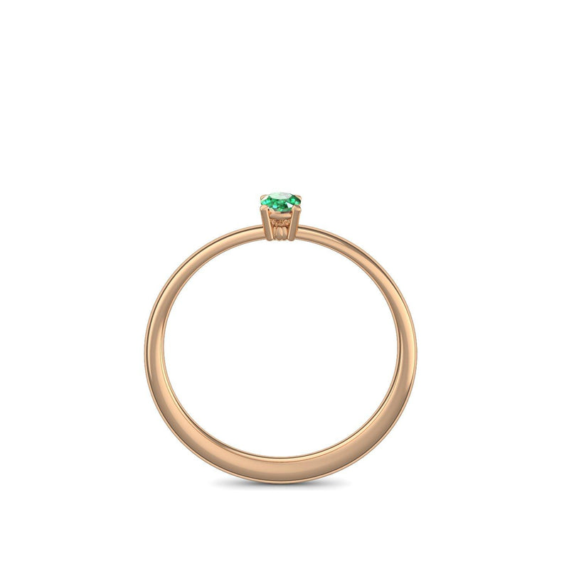 Verlobungsring Rosegold Smaragd