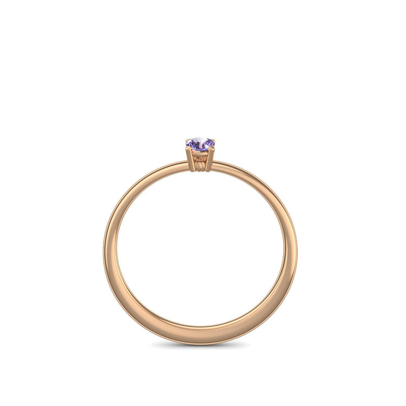 Verlobungsring Rosegold Tansanit