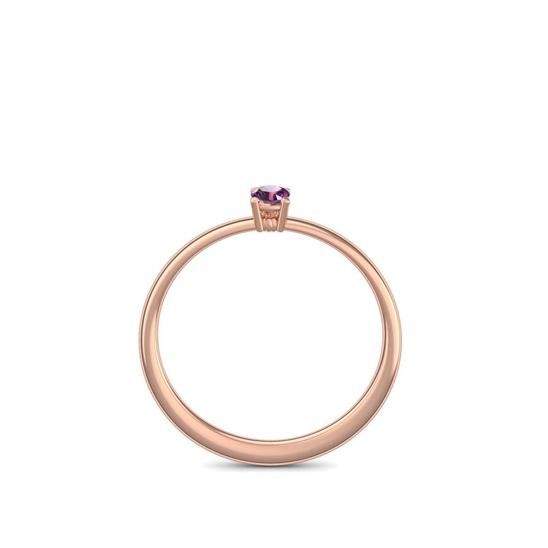 Verlobungsring Rotgold Amethyst