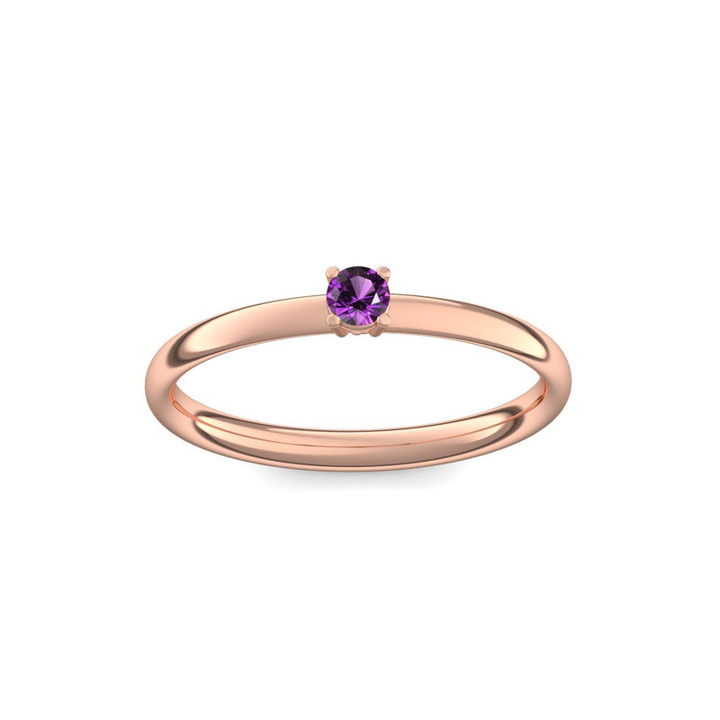 Verlobungsring Rotgold Amethyst