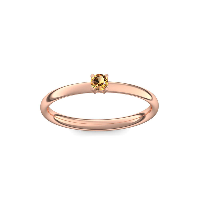 Verlobungsring Rotgold Citrin