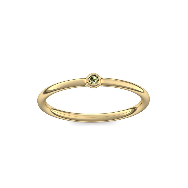 Verlobungsring Schlicht Gelbgold Peridot