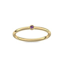 Verlobungsring Schlicht Gelbgoldvergoldet Amethyst