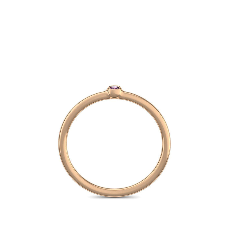 Verlobungsring Schlicht Rosegold Amethyst