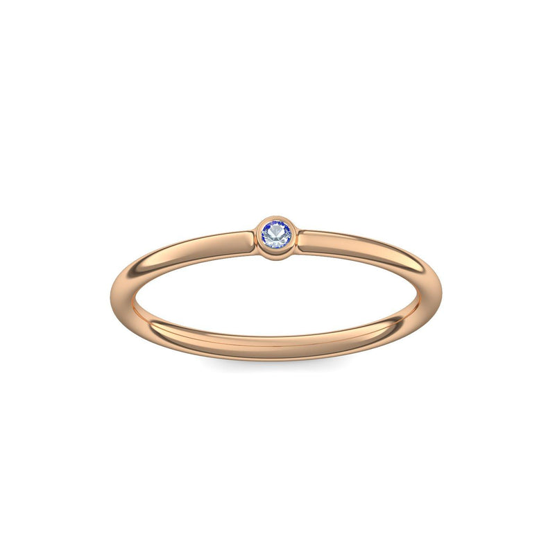 Verlobungsring Schlicht Rosegold Aquamarin