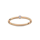 Verlobungsring Schlicht Rosegold Brillant