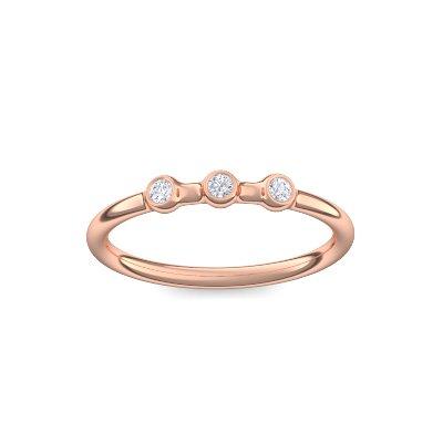 Verlobungsring Schlicht Rosegold Brillant