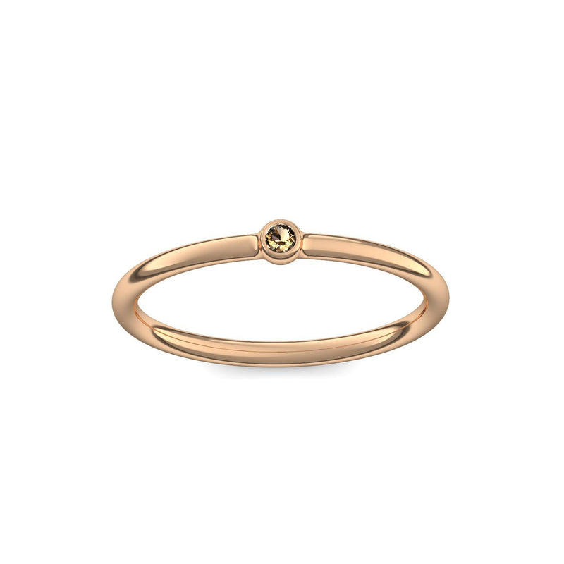 Verlobungsring Schlicht Rosegold Citrin