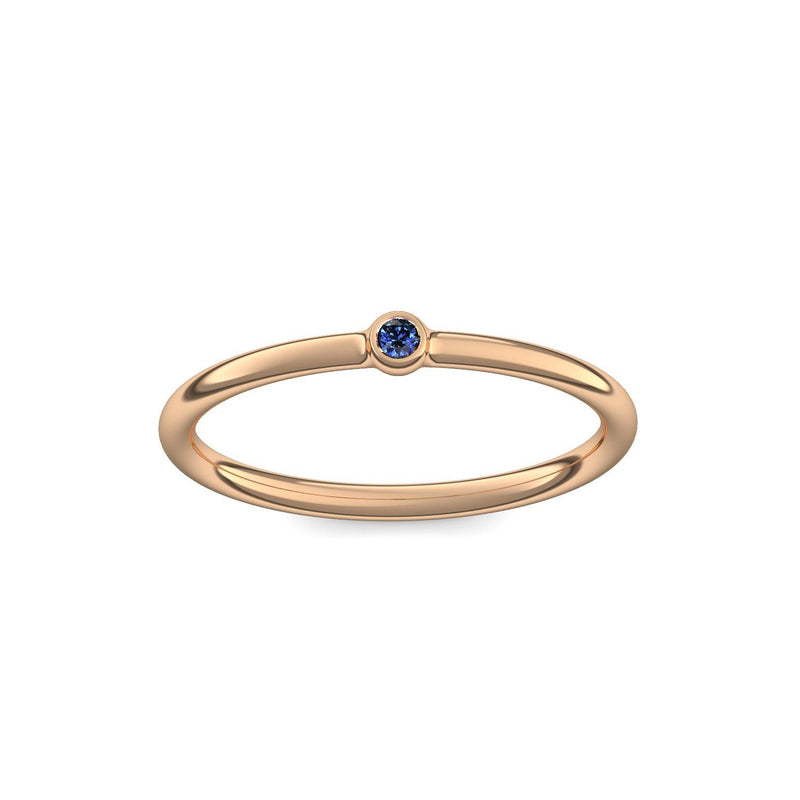 Verlobungsring Schlicht Rosegold Saphir