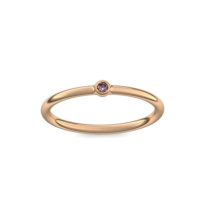 Verlobungsring Schlicht Rosegold Turmalinpink