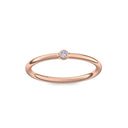 Verlobungsring Schlicht Rotgold Brillant