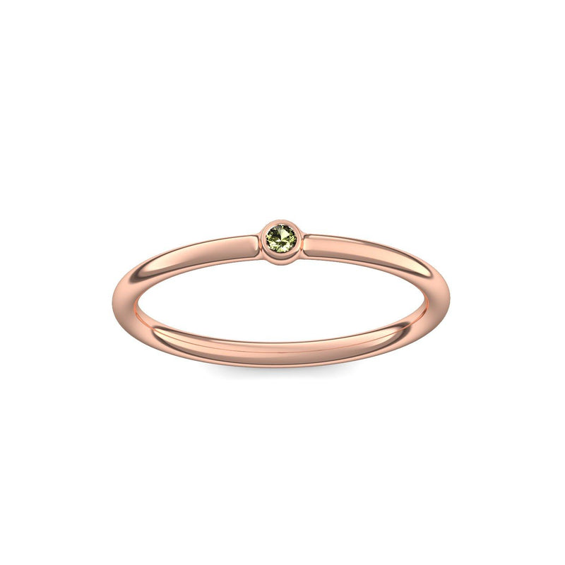 Verlobungsring Schlicht Rotgold Peridot