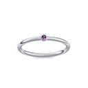 Verlobungsring Schlicht Silber Amethyst