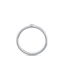 Verlobungsring Schlicht Silber Aquamarin