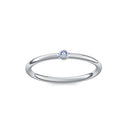 Verlobungsring Schlicht Silber Aquamarin
