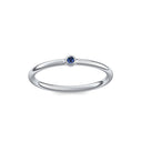 Verlobungsring Schlicht Silber Saphir