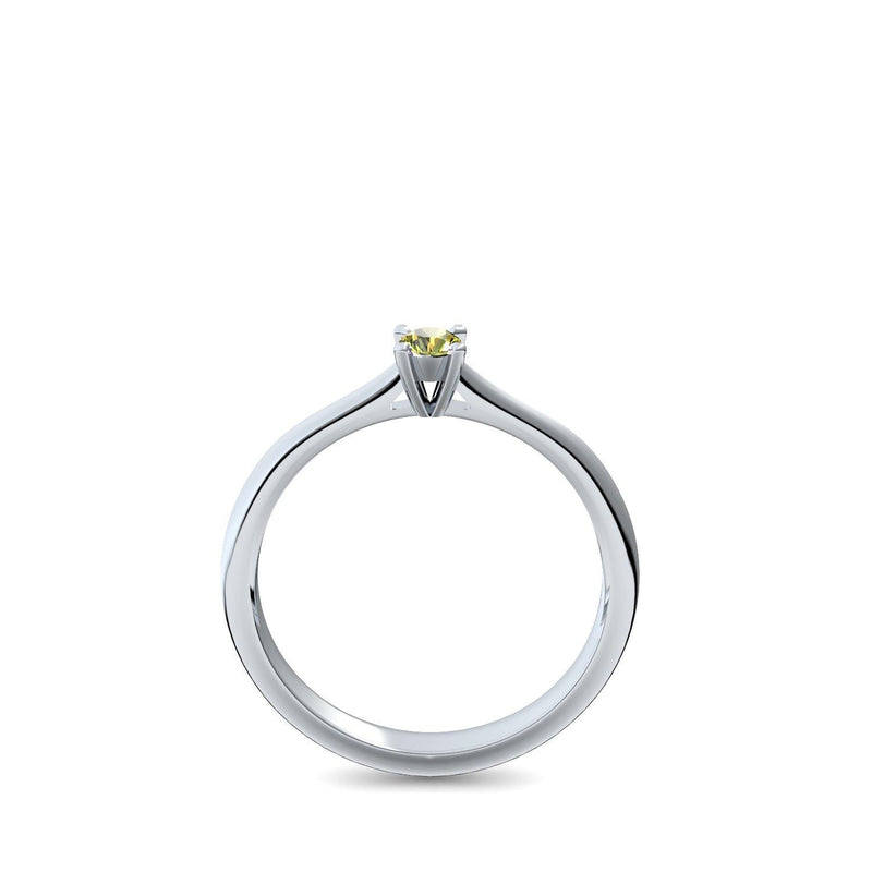 Verlobungsring Schlicht Weissgold Peridot