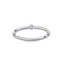 Verlobungsring Schlicht Weissgold Zirkonia
