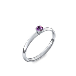 Verlobungsring Silber Amethyst