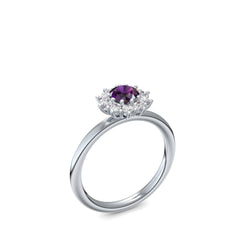 Verlobungsring Silber Amethyst