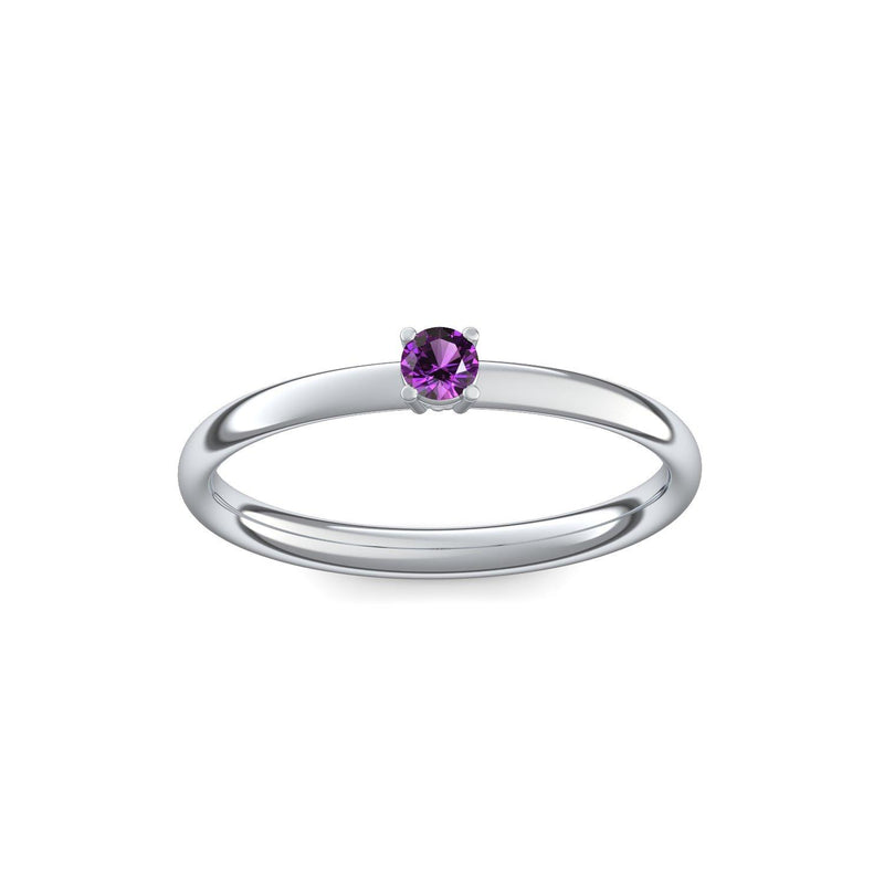 Verlobungsring Silber Amethyst