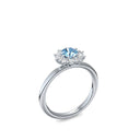 Verlobungsring Silber Aquamarin