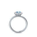 Verlobungsring Silber Aquamarin