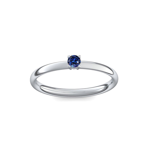 Verlobungsring Silber Saphir
