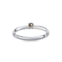 Verlobungsring Weissgold Rauchquarz