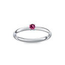 Verlobungsring Weissgold Rubin