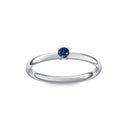 Verlobungsring Weissgold Saphir