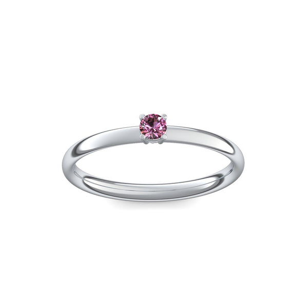 Verlobungsring Weissgold Turmalinpink