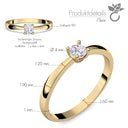 Verlobungsringe Gelbgold Zirkonia