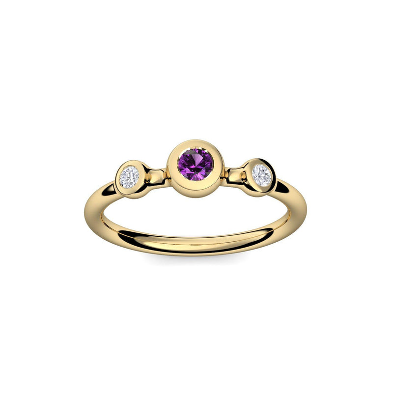 Verlobungsringe Gelbgoldvergoldet Amethyst