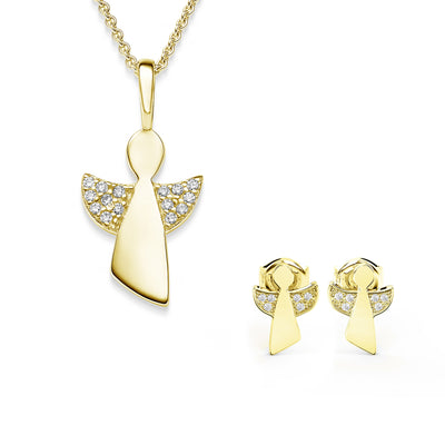 Angels Love - Gelbgold vergoldet - Zirkonia