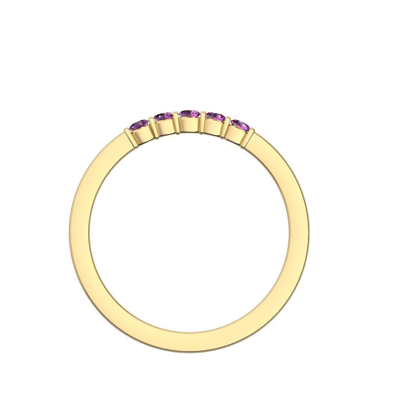 Damen Ring Gelbgoldvergoldet Amethyst