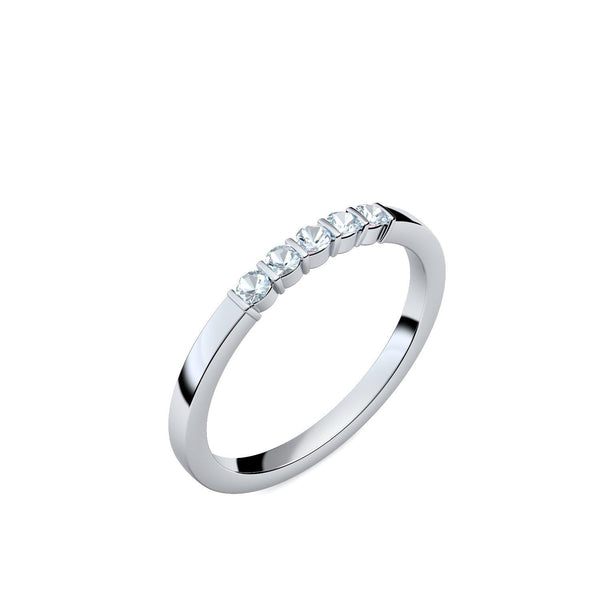 Damen Ring Platin Aquamarin