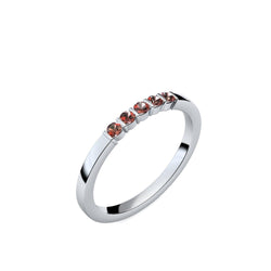 Damen Ring Platin Granat