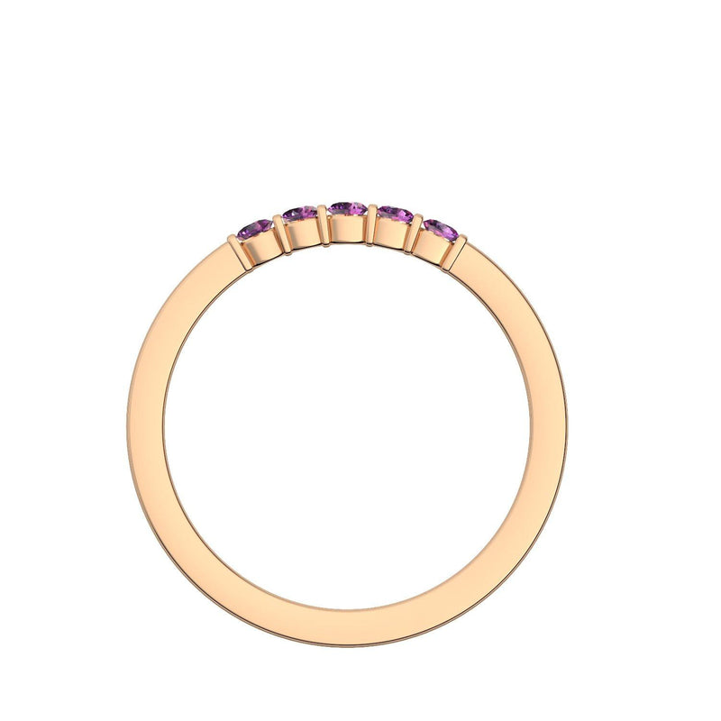 Damen Ring Rosegold Amethyst