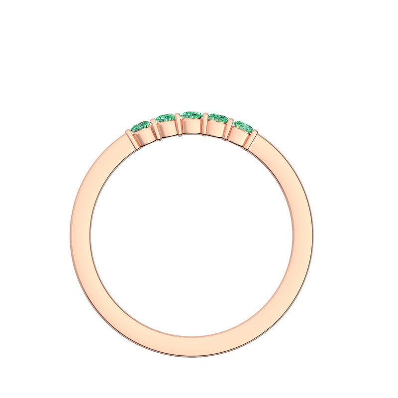 Damen Ring Rotgold Smaragd