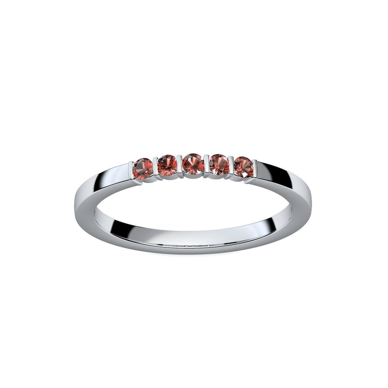 Damen Ring Silber Granat