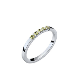 Damen Ring Weissgold Peridot