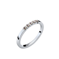 Damen Ring Weissgold Rauchquarz