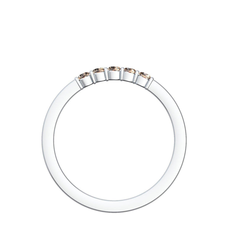 Damen Ring Weissgold Rauchquarz