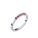 Damen Ring Weissgold Rubin
