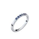 Damen Ring Weissgold Saphir