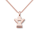 Damenhalskette Engel Rosegoldvergoldet Zirkonia