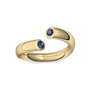 Damenring Offen Gelbgold Saphir
